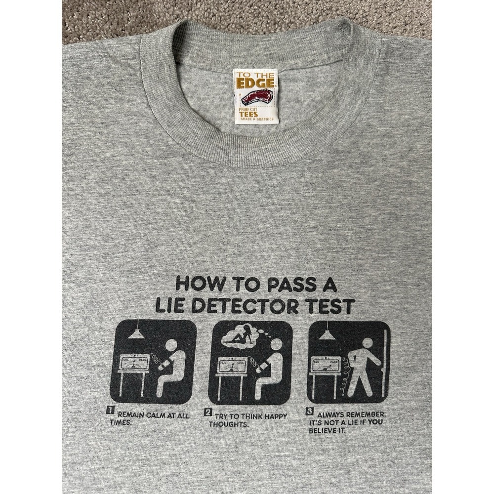 Vintage To The Edge 90s How To Pass A‎ Lie Detector Test, Size XL